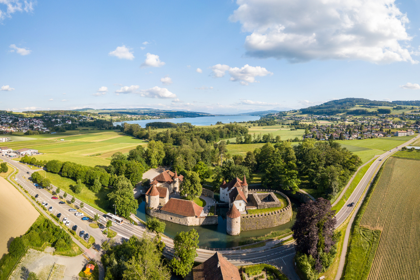 The Hallwyl Castle (founded in the late 12th century) in Canton Aargau. iStock 1320651702