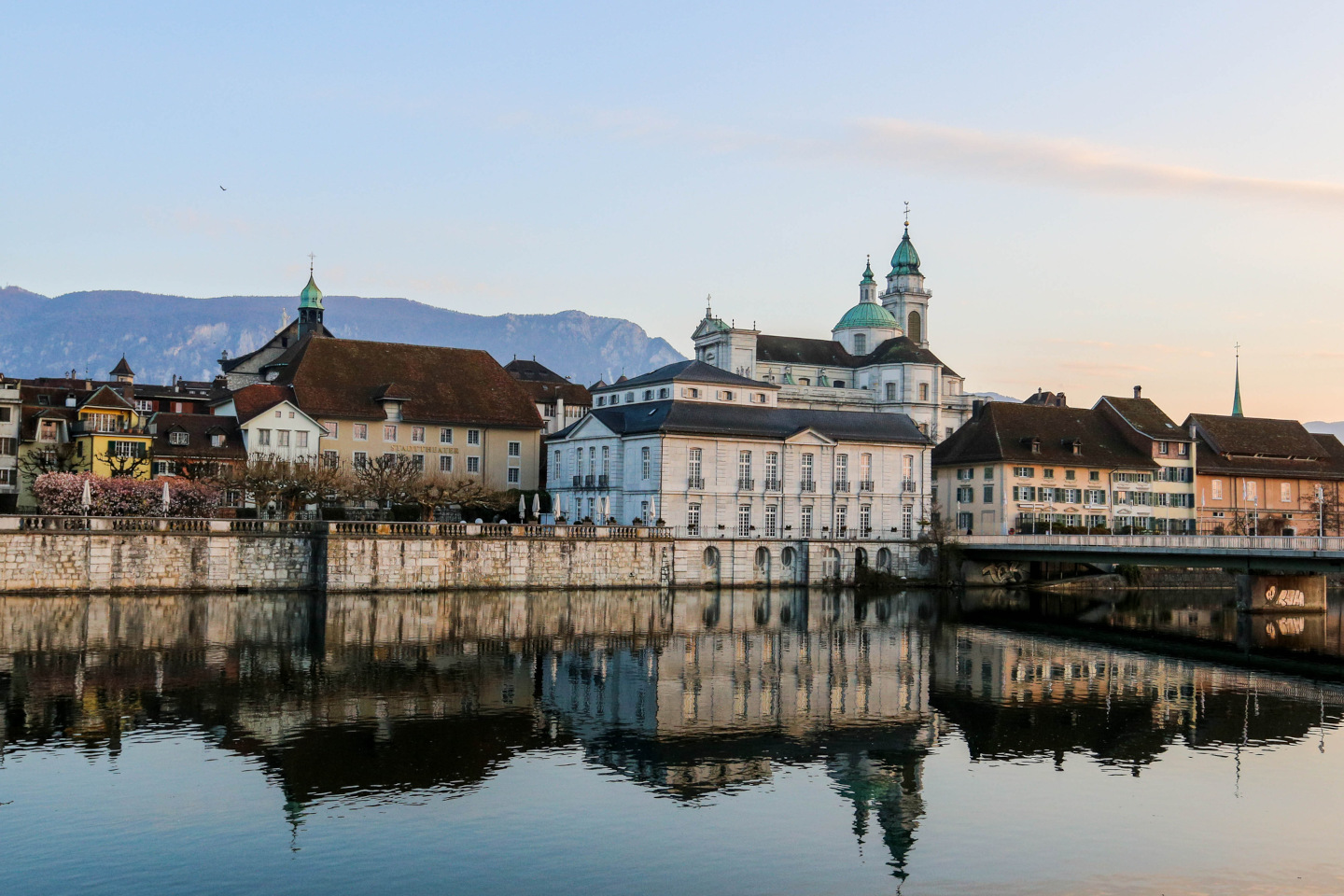 City Solothurn with St. Ursen Cathedral in the morning iStock 1218099423 20