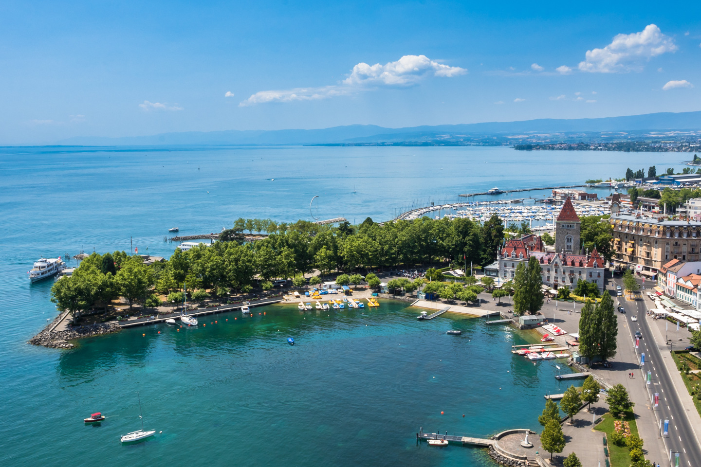 Aerial view of Leman lake - Lausanne city in Switzerland iStock 481077864 25